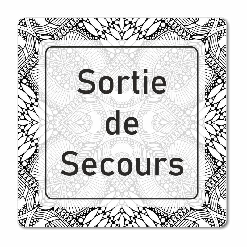 Plaque sortie de secours en Chromaluxe