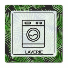Plaque laverie en Chromaluxe
