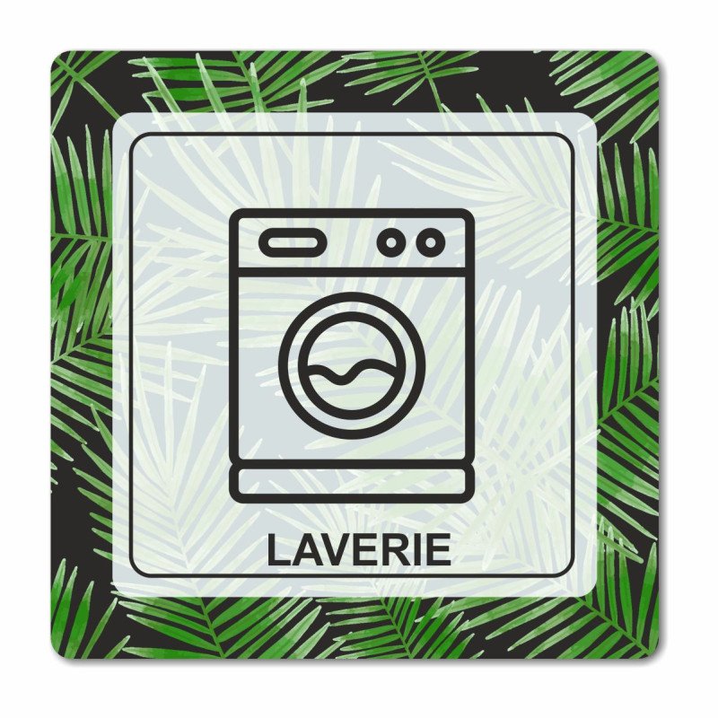 Plaque laverie en Chromaluxe