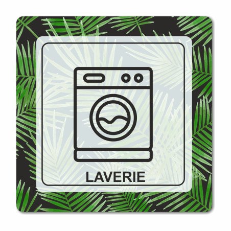 Plaque laverie en Chromaluxe