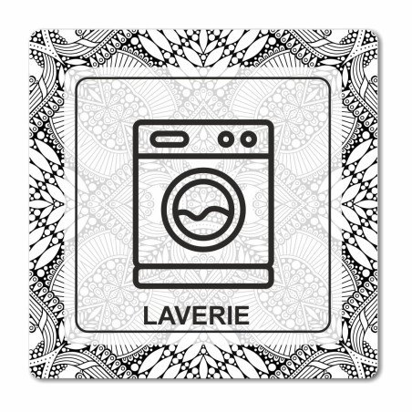 Plaque laverie en Chromaluxe