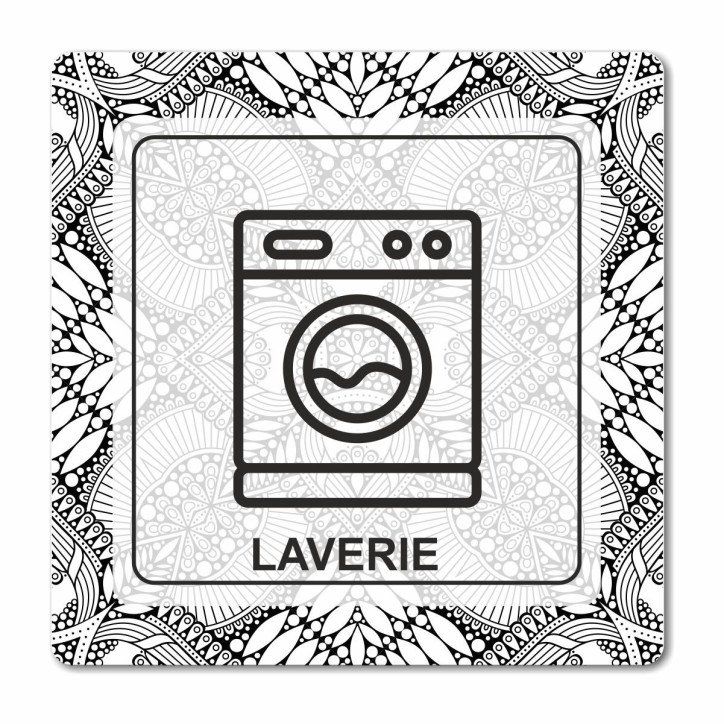 Plaque laverie en Chromaluxe
