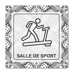 Plaque salle de sport en Chromaluxe