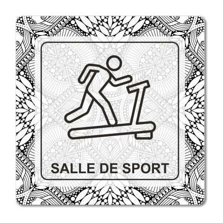 Plaque salle de sport en Chromaluxe