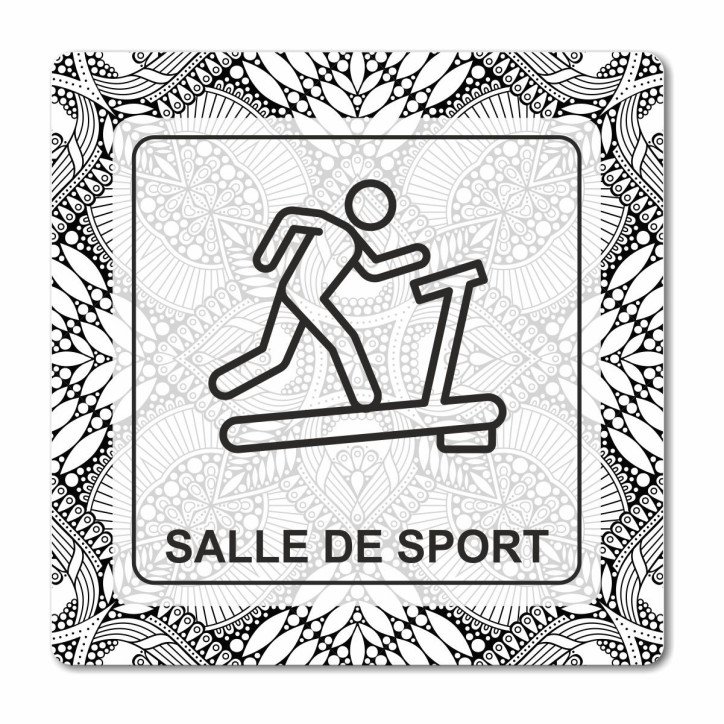 Plaque salle de sport en Chromaluxe