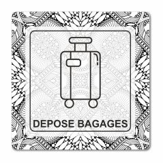 Plaque dépose bagages en Chromaluxe