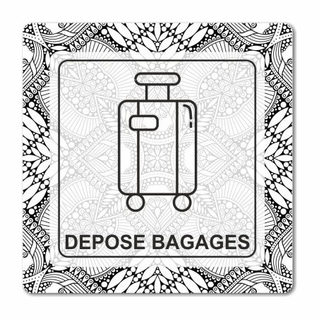 Plaque dépose bagages en Chromaluxe
