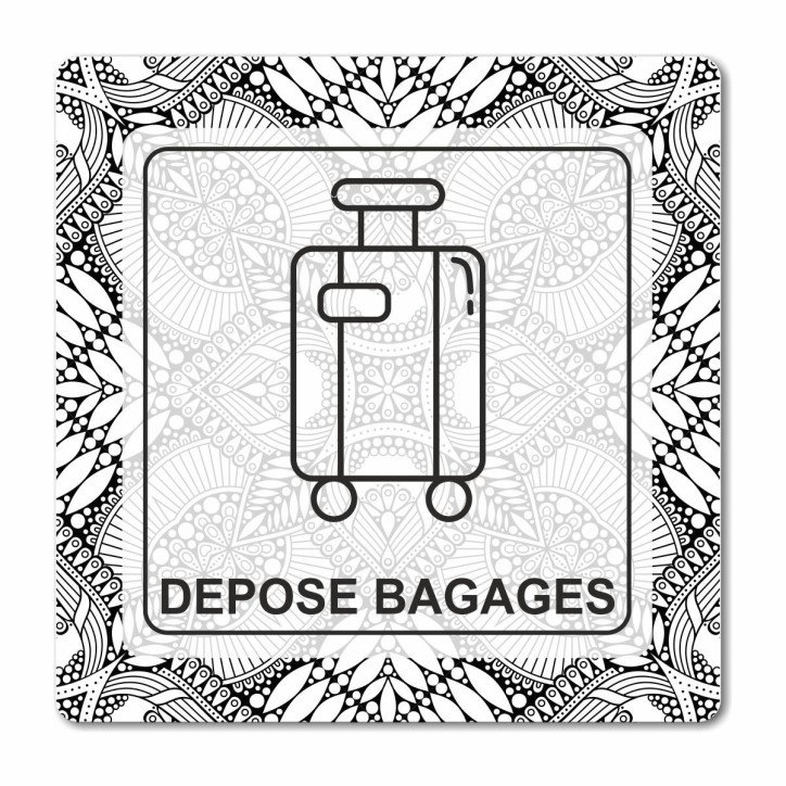 Plaque dépose bagages en Chromaluxe