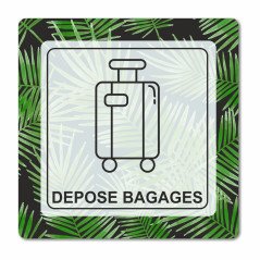 Plaque dépose bagages en Chromaluxe