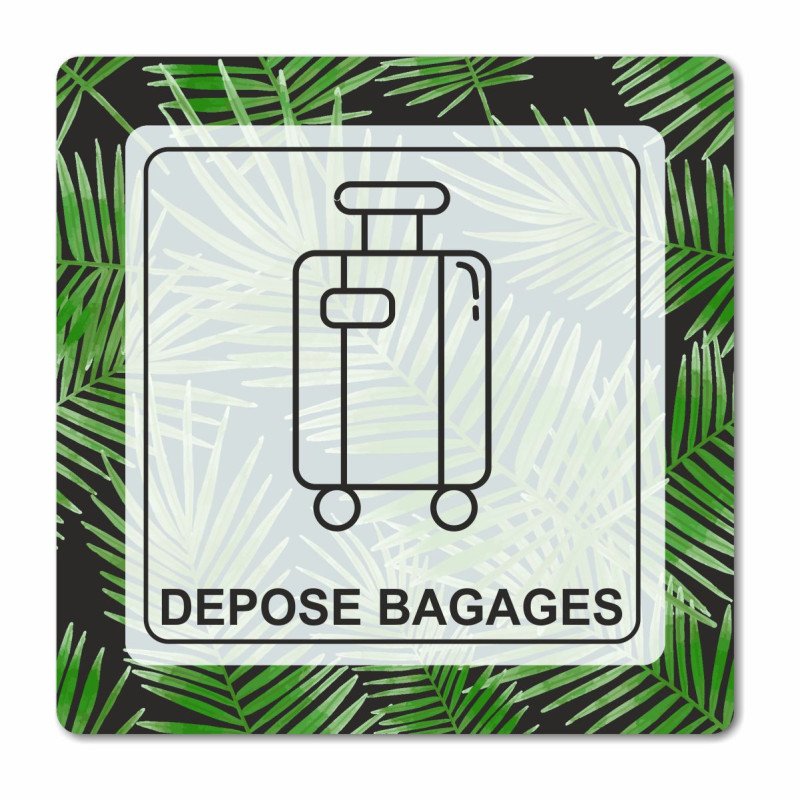 Plaque dépose bagages en Chromaluxe