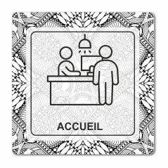 plaque bureau d'accueil