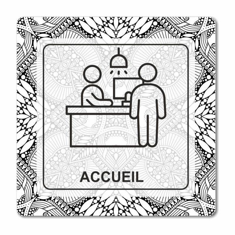 plaque bureau d'accueil