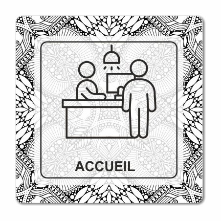 plaque bureau d'accueil