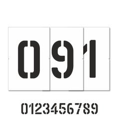 Pochoir chiffres de 0 à 9 format 4 à 10 cm