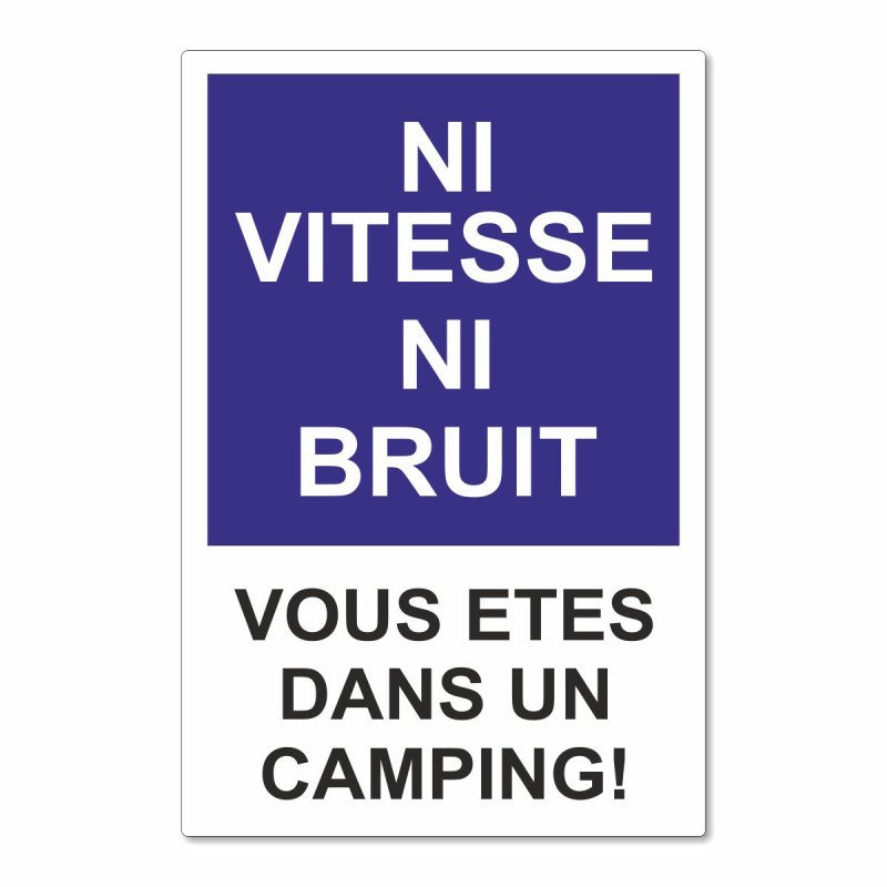 Panneau ni vitesse ni-bruit pour les campings et les residences