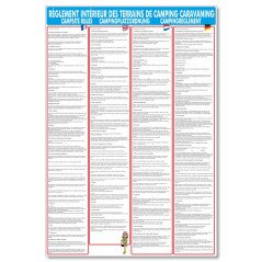 Panneau règlement interieur camping 2026