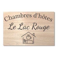 Panneau en bois chambres d'hôtes ou gîtes