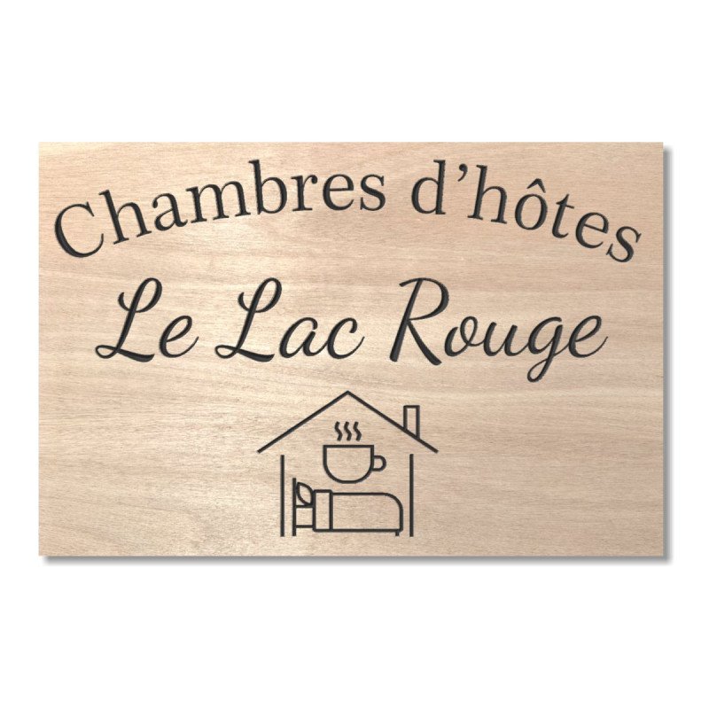 Panneau en bois chambres d'hôtes ou gîtes
