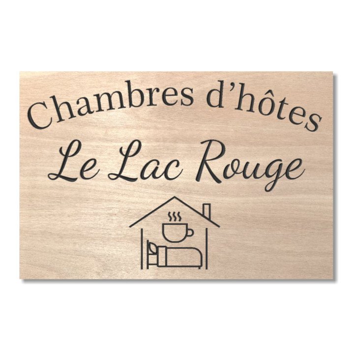 Panneau en bois chambres d'hôtes ou gîte