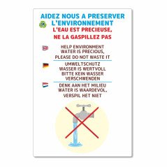 Panneau l'eau est précieuse de la gaspillez pas