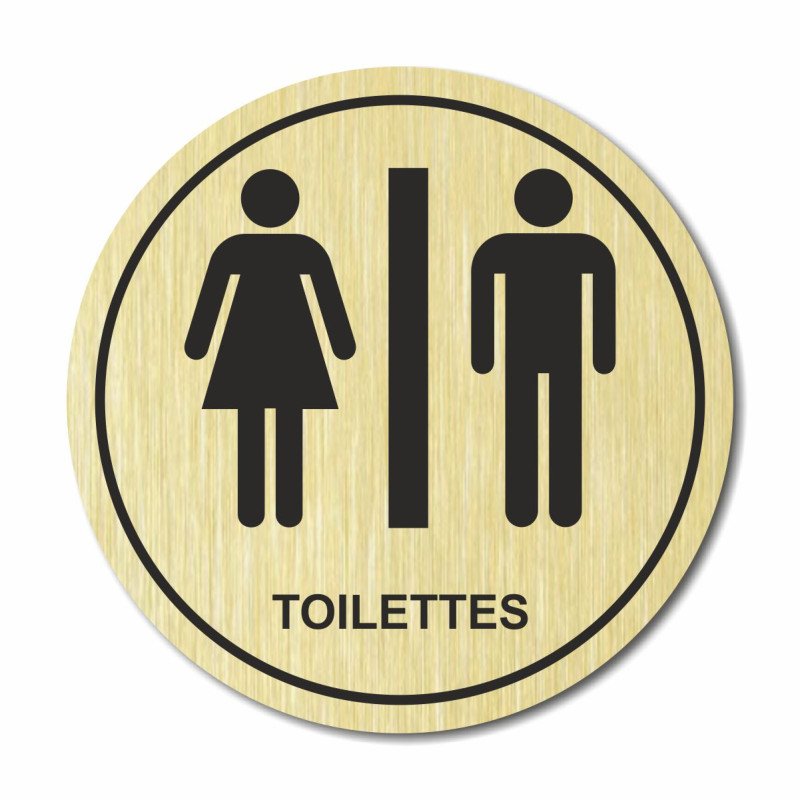 Plaque toilettes ronde