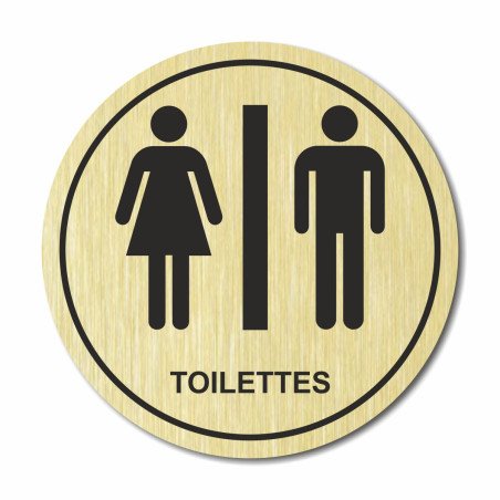 Plaque toilettes ronde