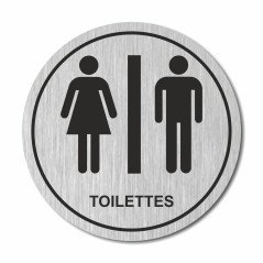 Plaque Toilettes ronde