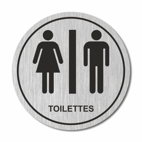 Plaque Toilettes ronde