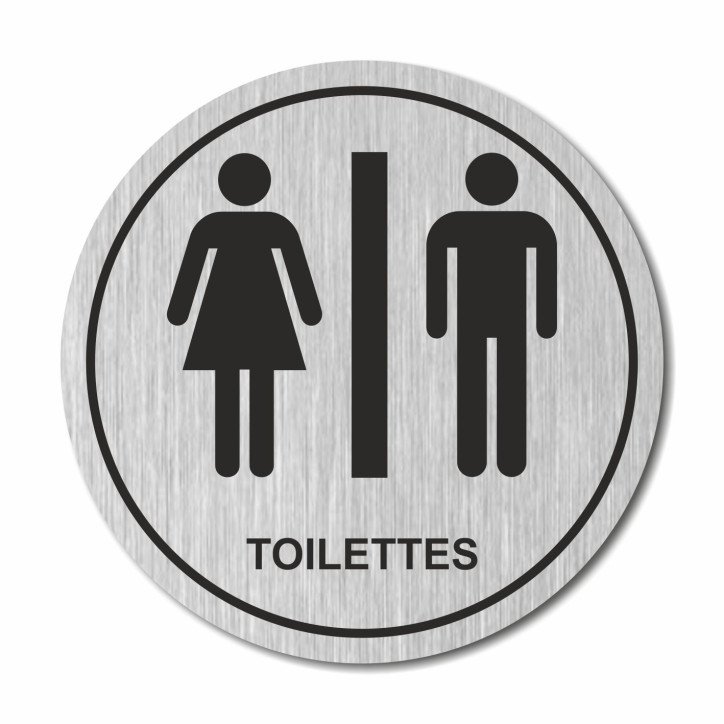 Plaque Toilettes ronde Plaque Toilettes ronde