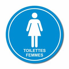 Plaque toilettes femmes ronde