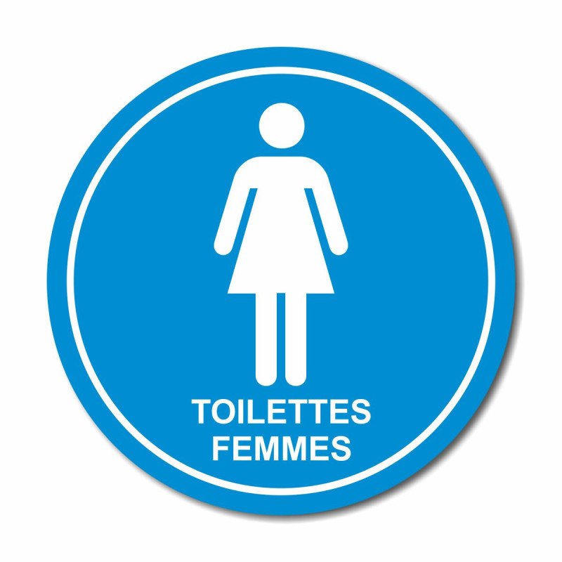 Plaque toilettes femmes ronde