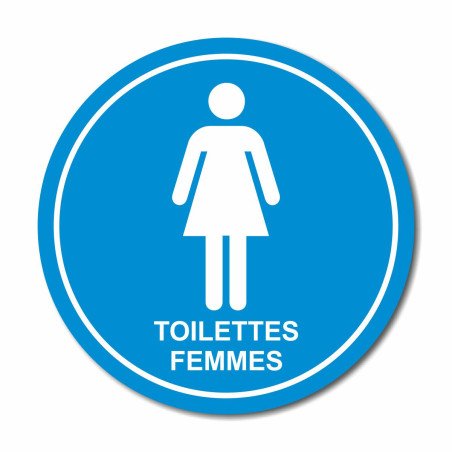 Plaque toilettes femmes ronde