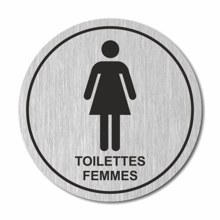 Plaque toilettes femmes ronde