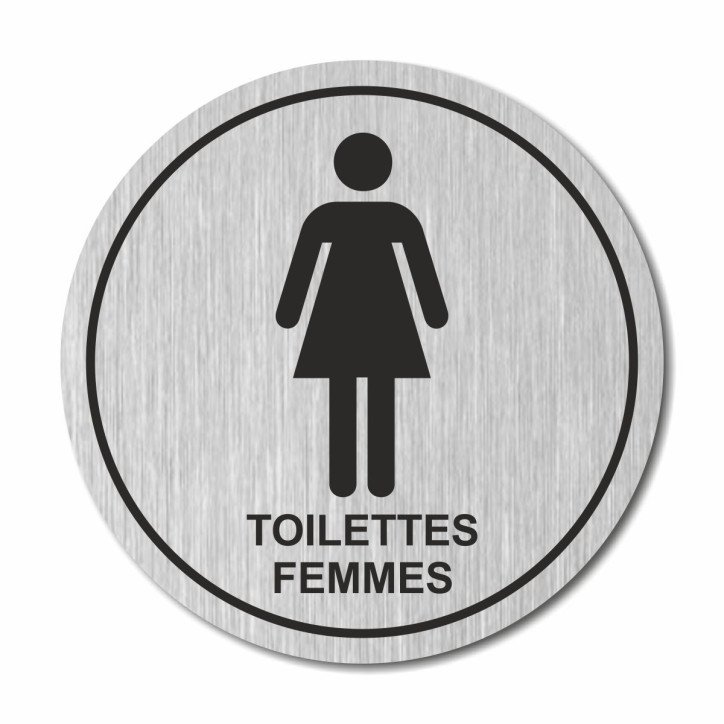 Plaque toilettes femmes ronde