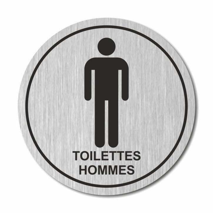 Plaque toilettes hommes ronde Plaque toilettes hommes ronde