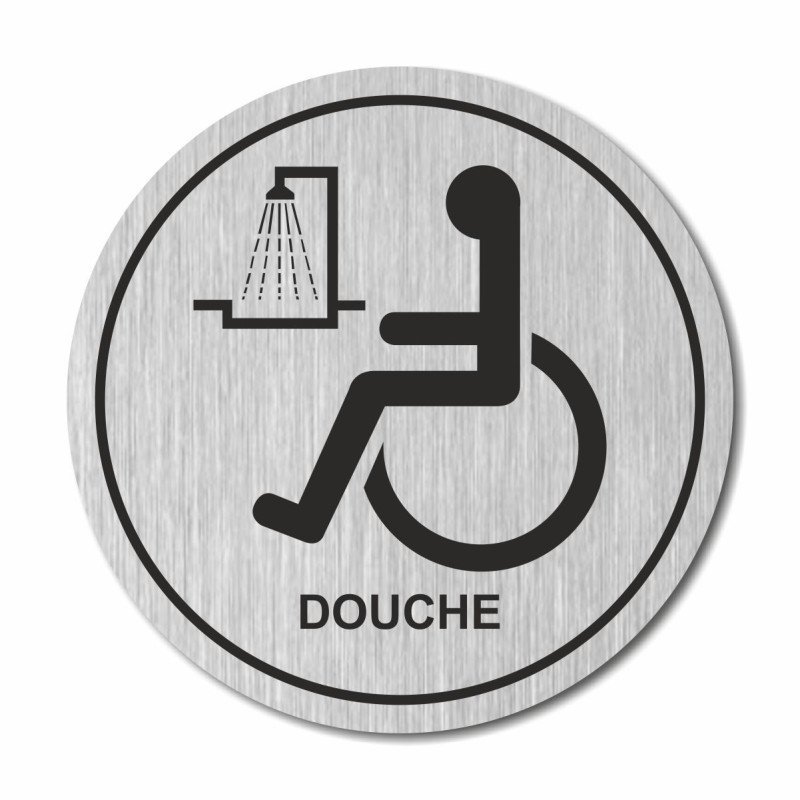 Plaque douche handicapés ronde