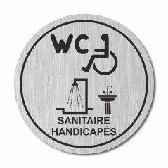 Plaque sanitaire PMR ronde