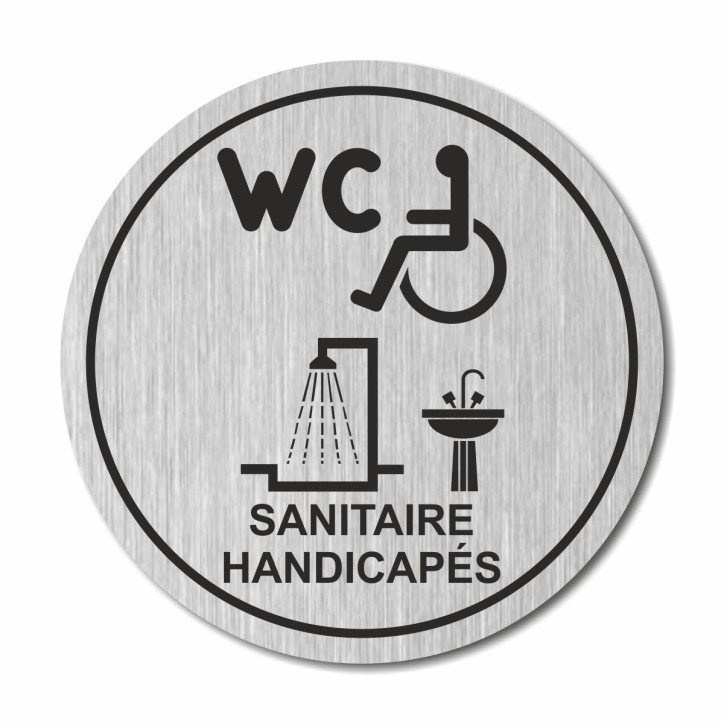 Plaque sanitaire PMR ronde