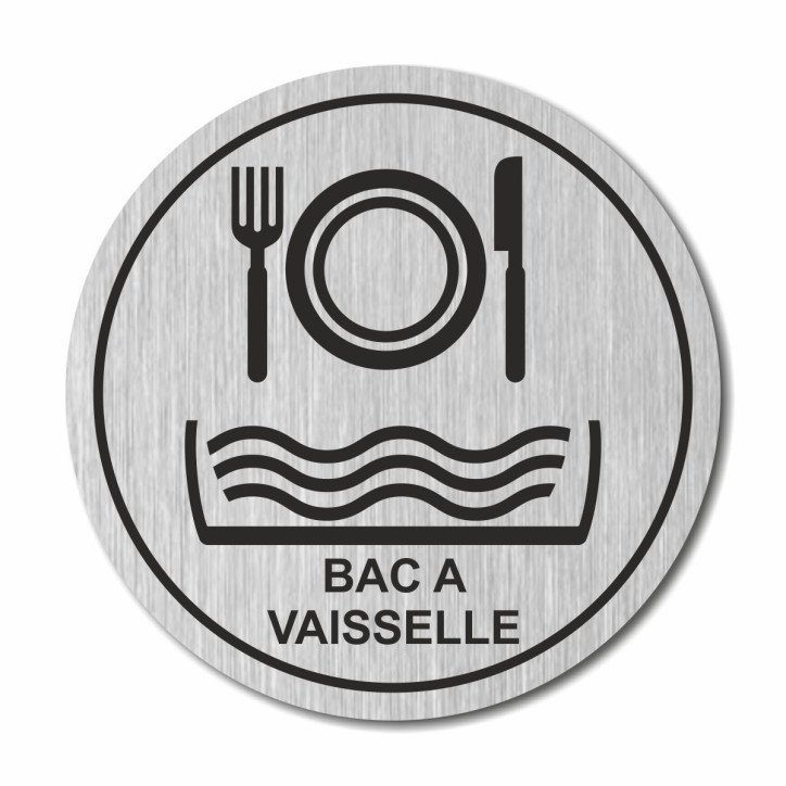 Plaque bac à vaisselle ronde
