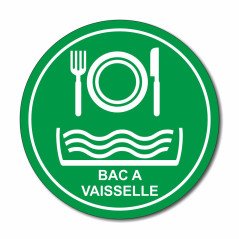 Plaque bac à vaisselle ronde