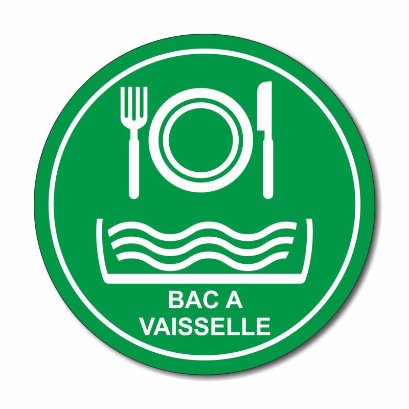 Plaque bac à vaisselle ronde