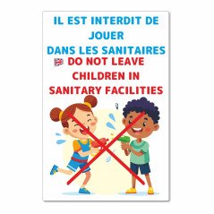 Panneau il est interdit de jour dans les sanitaires