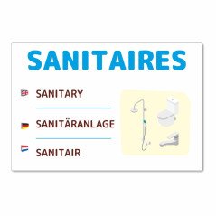 Panneau sanitaires pour campings en aluminium composite