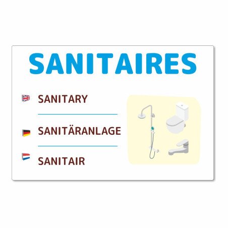 Panneau sanitaires pour campings en aluminium composite