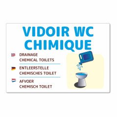 Panneau vidoir wc chimiques