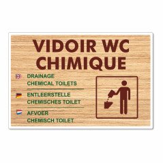 Panneau vidoir wc chimiques