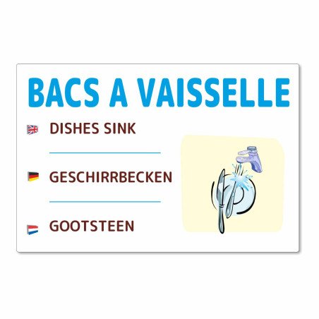 Panneau bac à vaisselle