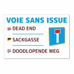 Panneau voie sans issue horizontal en aluminium composite