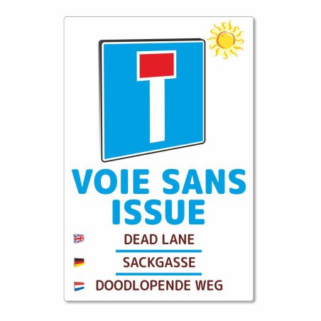 Panneau voie sans issue vertical