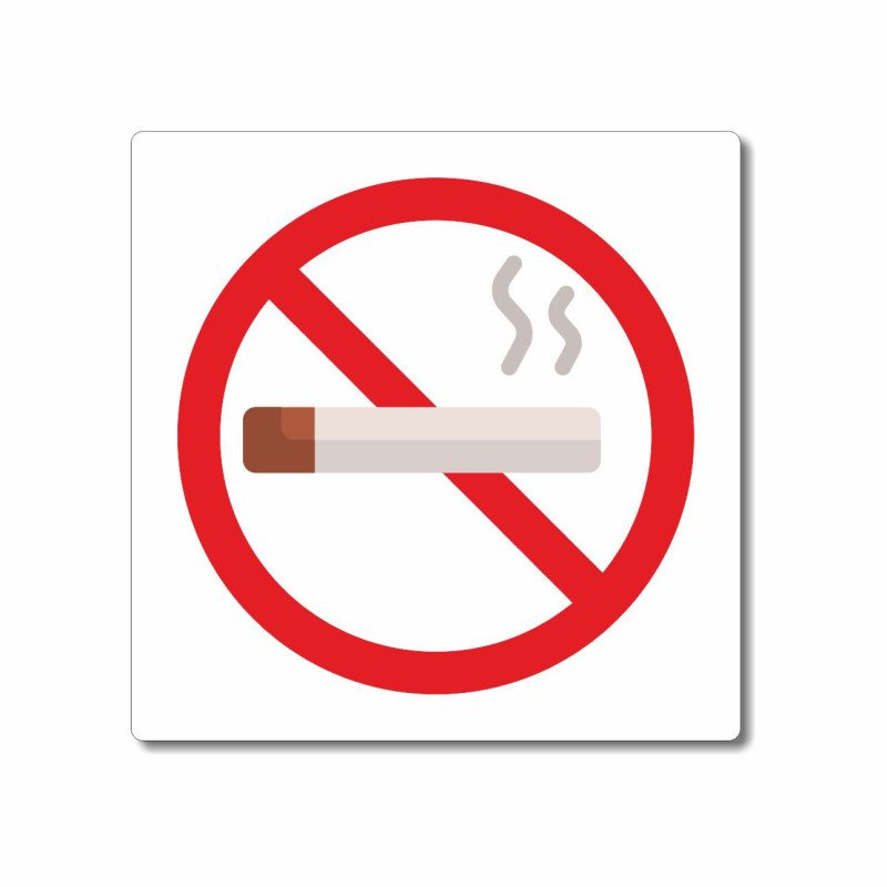 Panneau pictogramme ne pas fumer en aluminium composite